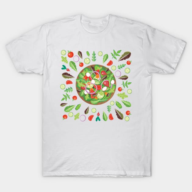 Food Flat Lay T-Shirt by SWON Design